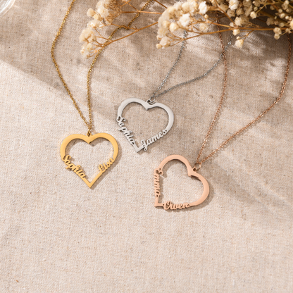 To Our Granddaughter Personalized Heart Pendant Necklace