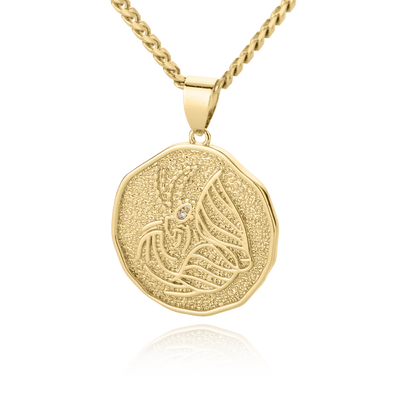 Collar con colgante de moneda con signo astrológico: regalo de San Valentín o cumpleaños para ella 